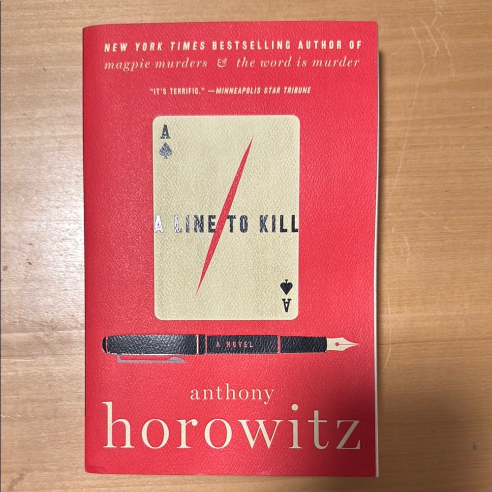 A Line to Kill by Anthony Horowitz - Red Cover